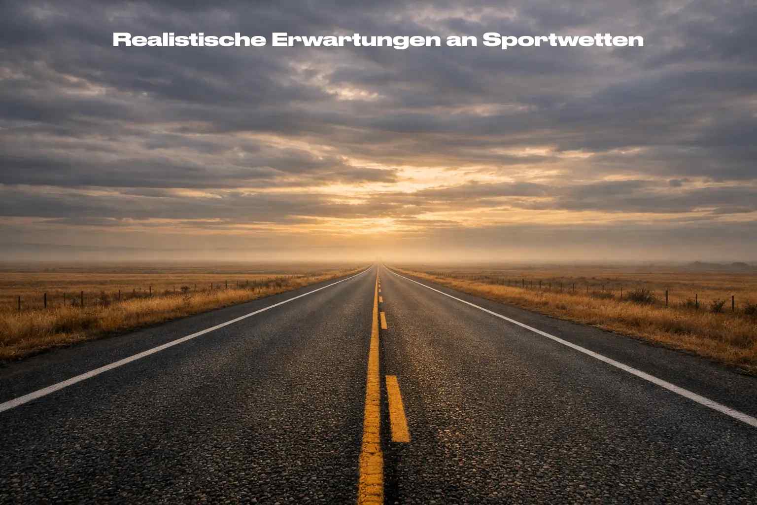 Langer Weg zum Horizont symbolisiert langfristiges Denken beim Wetten